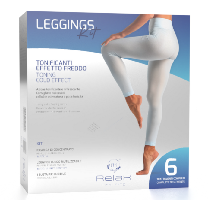 Leggings e bandagens para tratamentos concentrados Corporais Reafirmantes de Efeito Frio 6 tratamentos