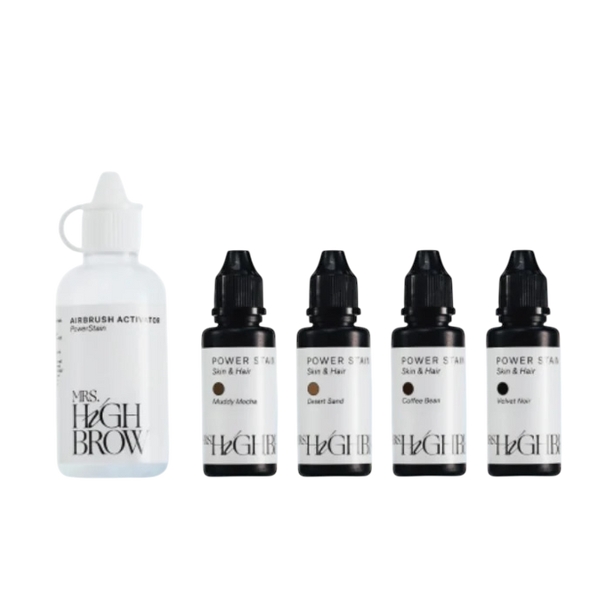 Kit Powerstain 4 cores e ativador de aerógrafo