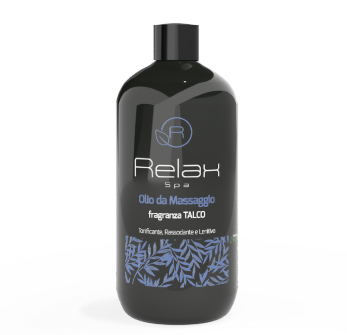 Óleo de massagem com fragrância de talco - Tonificante, reafirmante e calmante 500ml