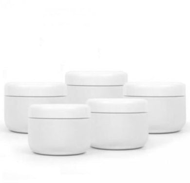 Frasco de plástico 50ml branco 5pcs