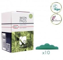 Carregar imagem no visualizador da galeria, Pads Vegan em silicone verdes 5 pares - XS-S-M-L