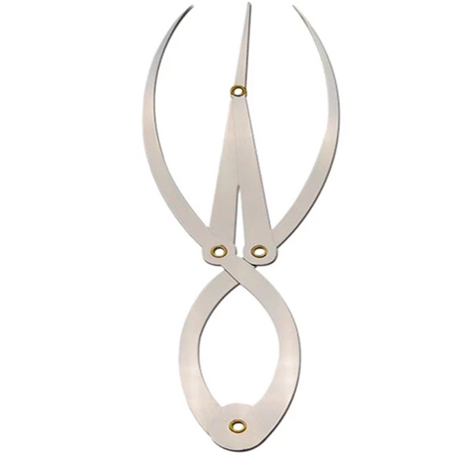 Estêncil de Sobrancelhas IV em aço para medir