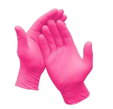 Luvas Nitrilo Rosa 100 unidades