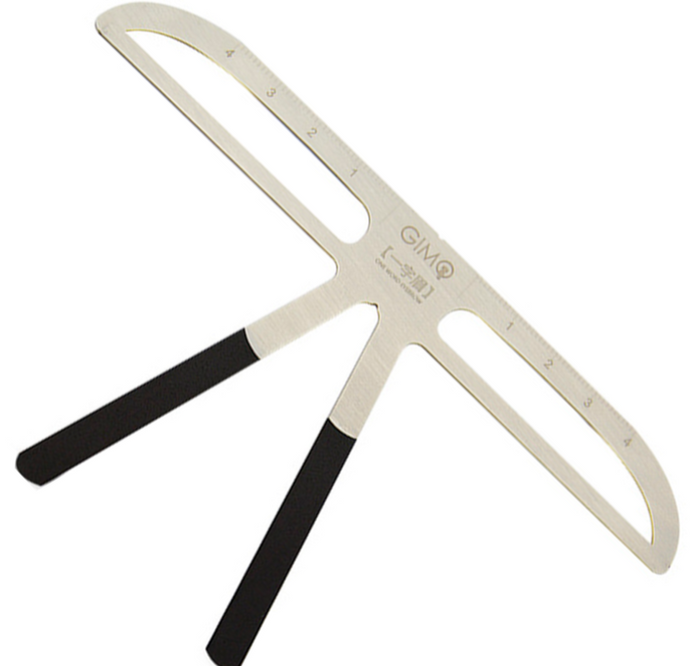 Estêncil de Sobrancelhas II em aço para medir