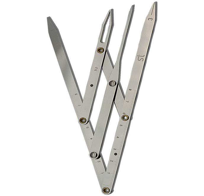 Estêncil de Sobrancelhas III em aço para medir