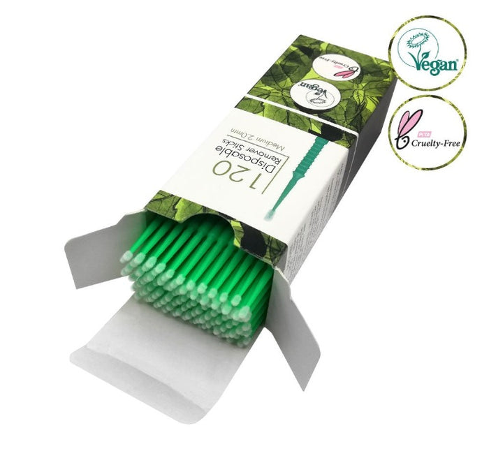 Micro Escovas Removedoras Descartaveis Vegan 2.0mm 120 pcs